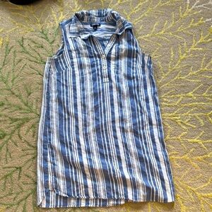 Lands End sleeveless coastal cotton shift dress 14